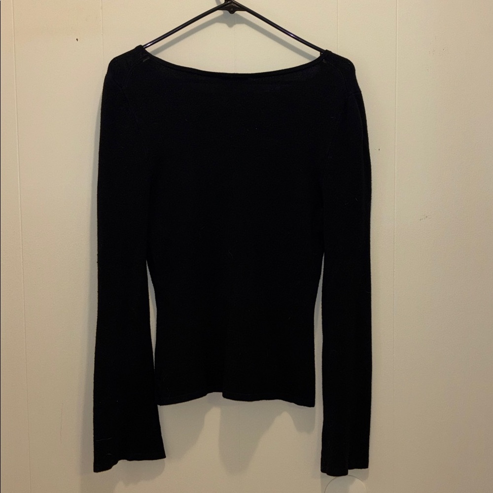 Bisou Bisou Jeans Sweater Black Embroidered Women Small - Picture 4 of 5